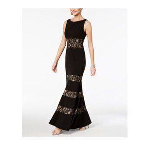 Vince Camuto Lace Panel Trumpet Gown